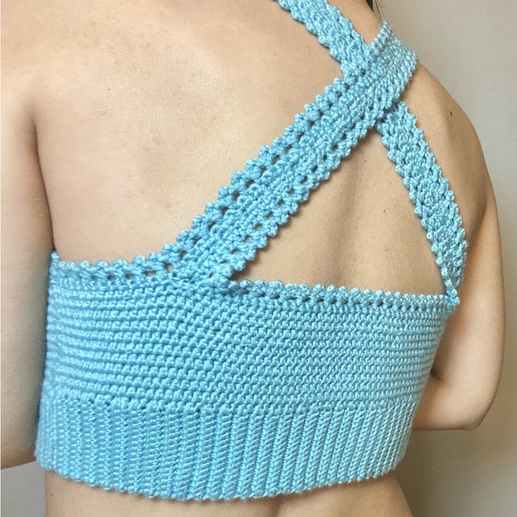 Baby Blue Crop Top - Picture 3 of 5